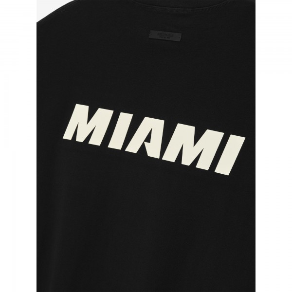 Unisex Miami Heat Fear of God x NBA Heather Black 90s T-Shirt