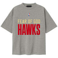 Футболка Unisex Atlanta Hawks Fear of God x NBA Heather Gray 90s