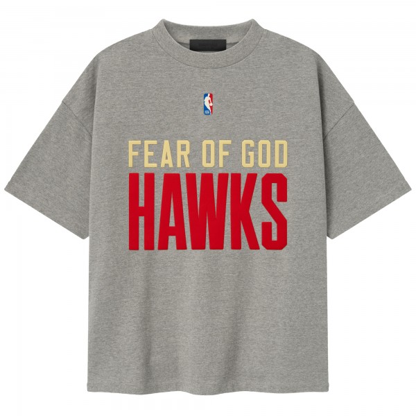 Футболка Unisex Atlanta Hawks Fear of God x NBA Heather Gray 90s