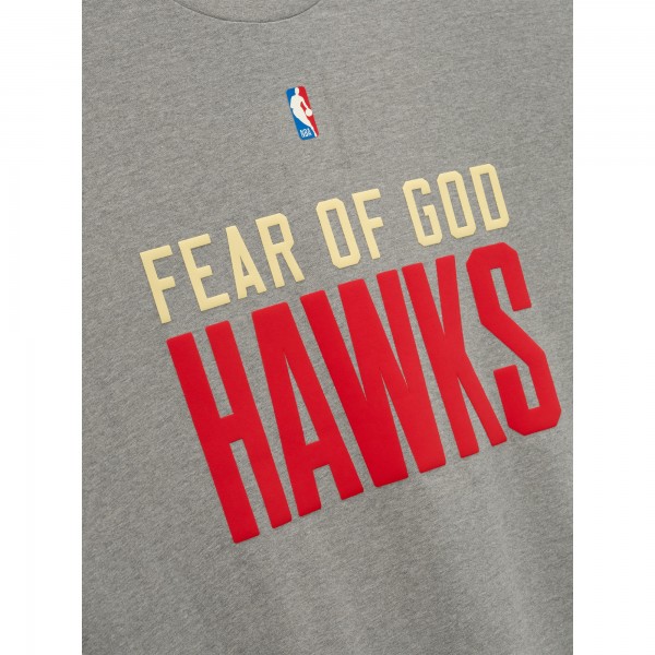Футболка Unisex Atlanta Hawks Fear of God x NBA Heather Gray 90s