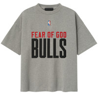Футболка Unisex Chicago Bulls Fear of God x NBA Heather Gray 90s