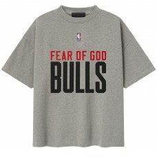 Футболка Unisex Chicago Bulls Fear of God x NBA Heather Gray 90s