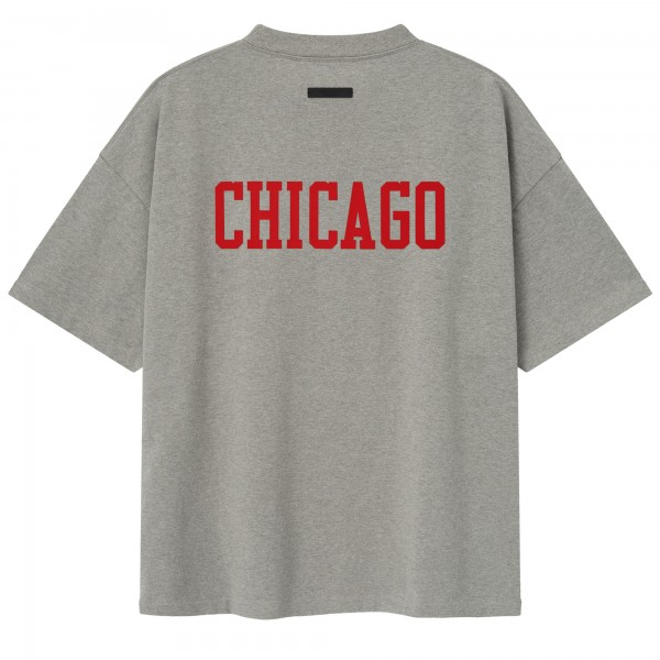 Футболка Unisex Chicago Bulls Fear of God x NBA Heather Gray 90s