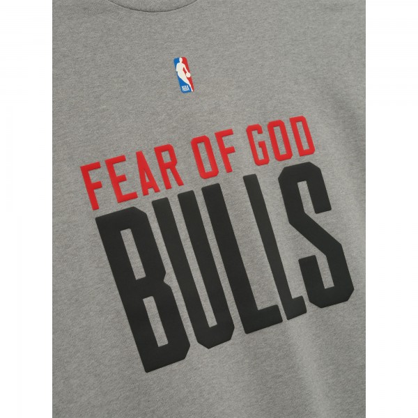 Футболка Unisex Chicago Bulls Fear of God x NBA Heather Gray 90s