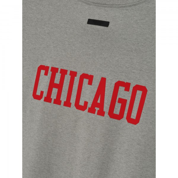 Футболка Unisex Chicago Bulls Fear of God x NBA Heather Gray 90s