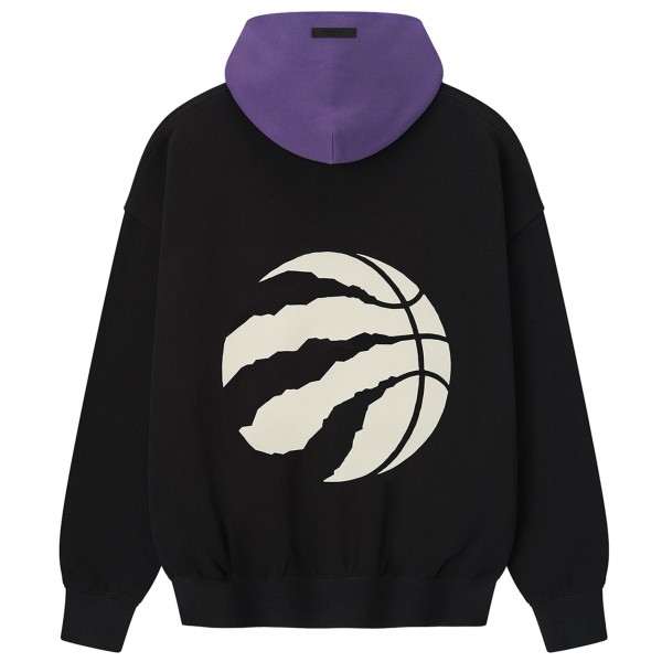 Unisex Toronto Raptors Fear of God x NBA Black/Purple Sport Hoodie