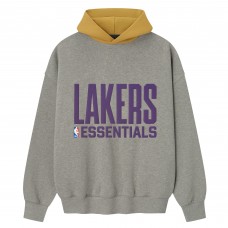 Толстовка Unisex Los Angeles Lakers Fear of God x NBA Heather Gray/Gold Sport