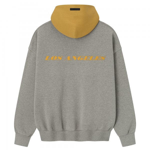 Толстовка Unisex Los Angeles Lakers Fear of God x NBA Heather Gray/Gold Sport