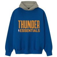 Unisex Oklahoma City Thunder Fear of God x NBA Blue/Heather Gray Sport Hoodie