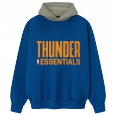 Unisex Oklahoma City Thunder Fear of God x NBA Blue/Heather Gray Sport Hoodie