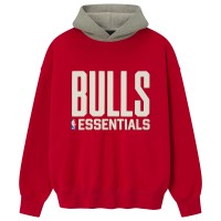 Толстовка Unisex Chicago Bulls Fear of God x NBA Red/Heather Gray Sport
