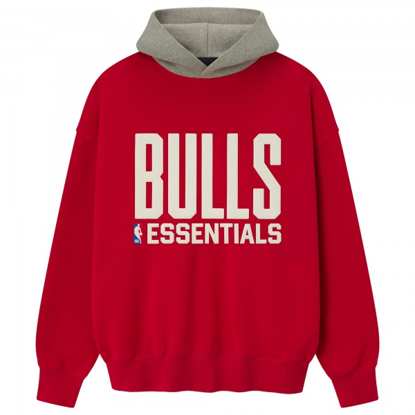 Толстовка Unisex Chicago Bulls Fear of God x NBA Red/Heather Gray Sport