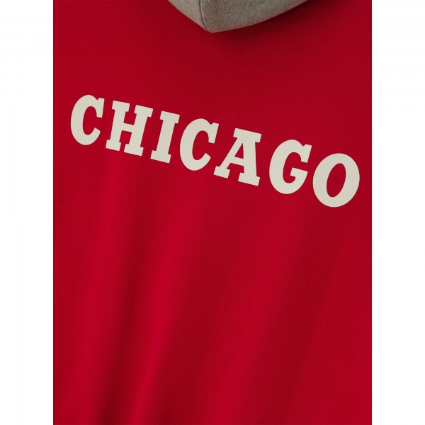 Толстовка Unisex Chicago Bulls Fear of God x NBA Red/Heather Gray Sport