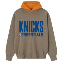 Толстовка Unisex New York Knicks Fear of God x NBA Heather Gray/Orange Sport