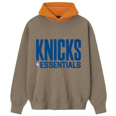 Толстовка Unisex New York Knicks Fear of God x NBA Heather Gray/Orange Sport