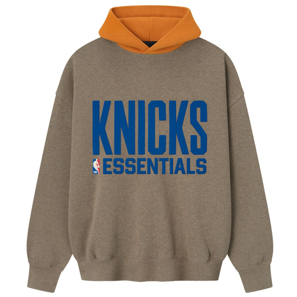 Толстовка Unisex New York Knicks Fear of God x NBA Heather Gray/Orange Sport