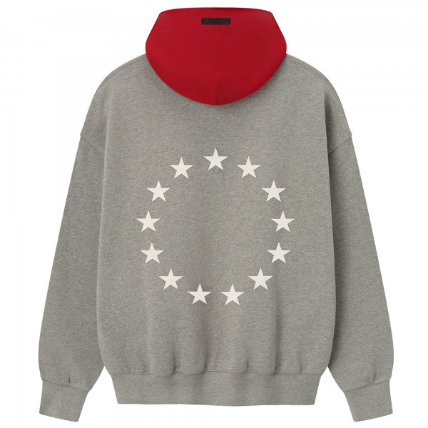 Unisex Philadelphia 76ers Fear of God x NBA Heather Gray/Red Sport Hoodie