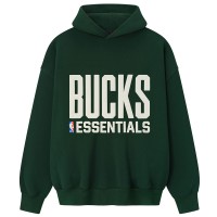 Unisex Milwaukee Bucks Fear of God x NBA Hunter Green Sport Hoodie