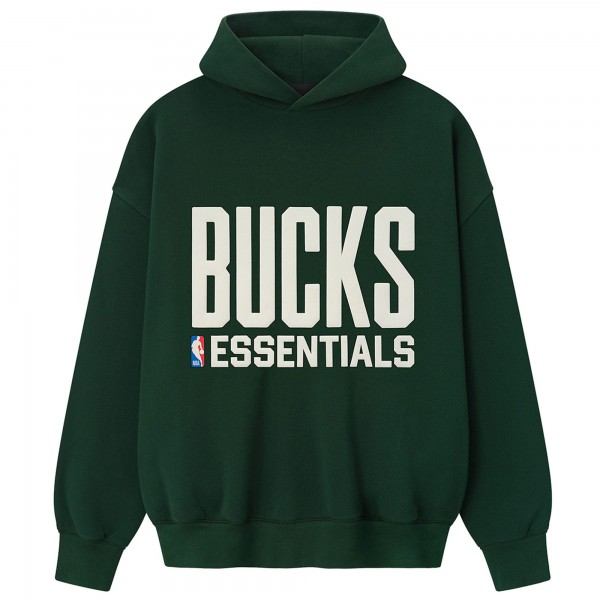 Unisex Milwaukee Bucks Fear of God x NBA Hunter Green Sport Hoodie