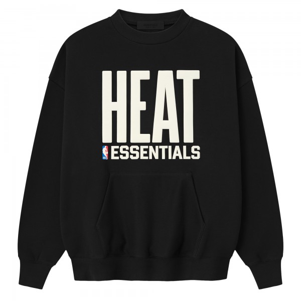 Unisex Miami Heat Fear of God x NBA Heather Black Sport Sweatshirt