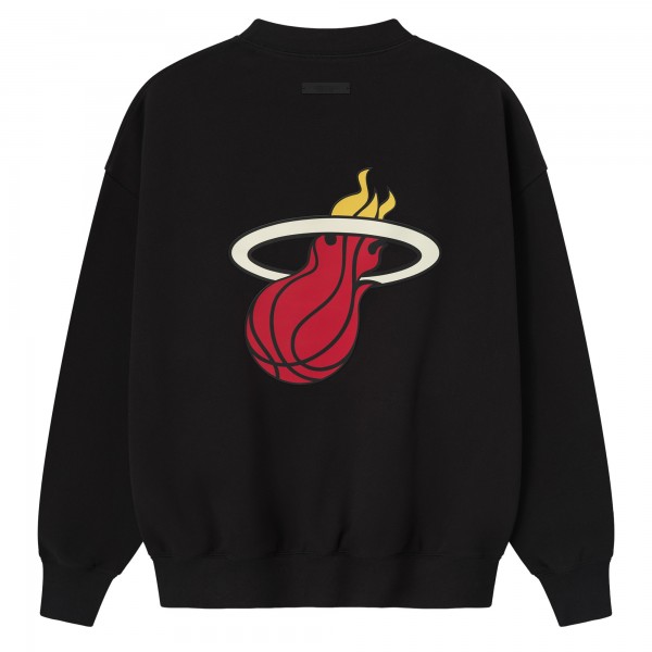 Unisex Miami Heat Fear of God x NBA Heather Black Sport Sweatshirt