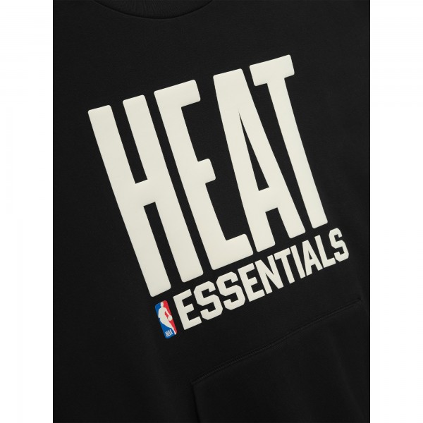 Unisex Miami Heat Fear of God x NBA Heather Black Sport Sweatshirt