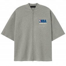 Футболка на короткой молнии Unisex Fear of God x NBA Heather Gray
