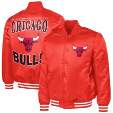 Chicago Bulls G-III Sports by Carl Banks Red Adaptive Bold Logo Satin Varsity Jacket