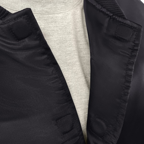 New York Knicks G-III Sports by Carl Banks Black Adaptive Bold Logo Satin Varsity Jacket