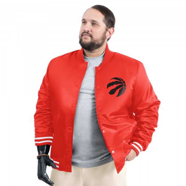Toronto Raptors G-III Sports by Carl Banks Red Adaptive Bold Logo Satin Varsity Jacket