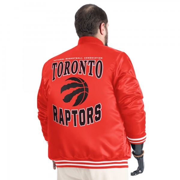 Toronto Raptors G-III Sports by Carl Banks Red Adaptive Bold Logo Satin Varsity Jacket