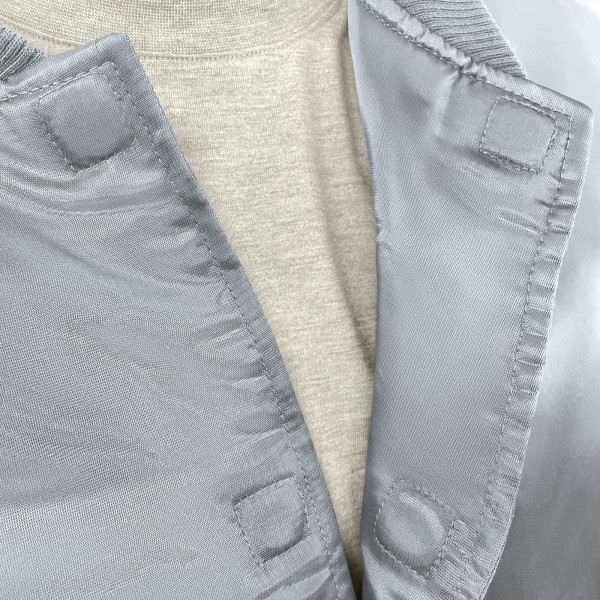 Charlotte Hornets G-III Sports by Carl Banks Gray Adaptive Bold Logo Satin Varsity Jacket