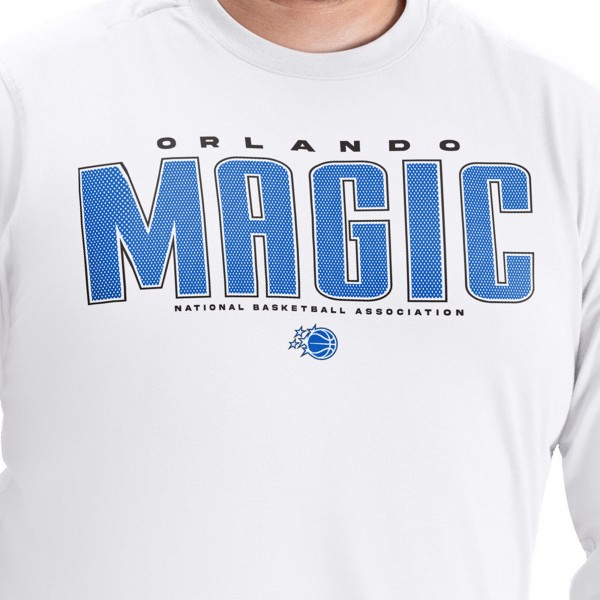 Футболка с длинным рукавом Orlando Magic G-III Sports by Carl Banks White Adaptive Printed Mesh Effect