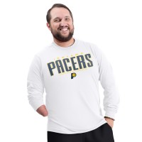 Indiana Pacers G-III Sports by Carl Banks White Adaptive Printed Mesh Effect Long Sleeve T-Shirt
