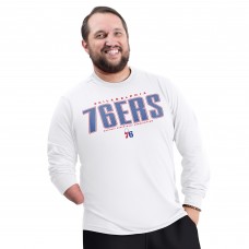 Philadelphia 76ers G-III Sports by Carl Banks White Adaptive Printed Mesh Effect Long Sleeve T-Shirt