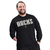 Milwaukee Bucks G-III Sports by Carl Banks Black Adaptive Printed Mesh Effect Long Sleeve T-Shirt