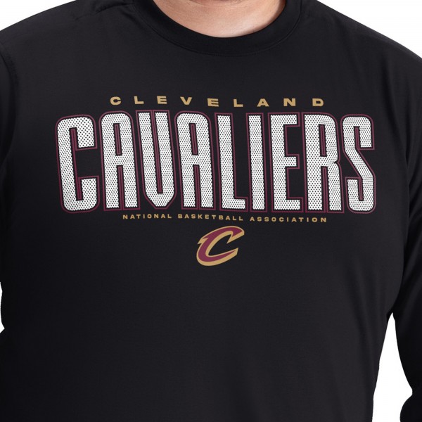 Cleveland Cavaliers G-III Sports by Carl Banks Black Adaptive Printed Mesh Effect Long Sleeve T-Shirt