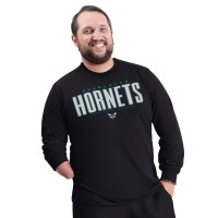 Charlotte Hornets G-III Sports by Carl Banks Black Adaptive Printed Mesh Effect Long Sleeve T-Shirt