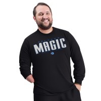 Футболка с длинным рукавом Orlando Magic G-III Sports by Carl Banks Black Adaptive Printed Mesh Effect