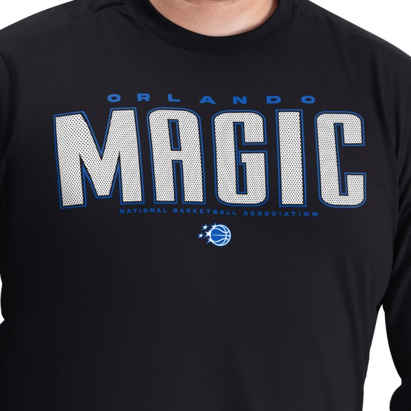 Футболка с длинным рукавом Orlando Magic G-III Sports by Carl Banks Black Adaptive Printed Mesh Effect