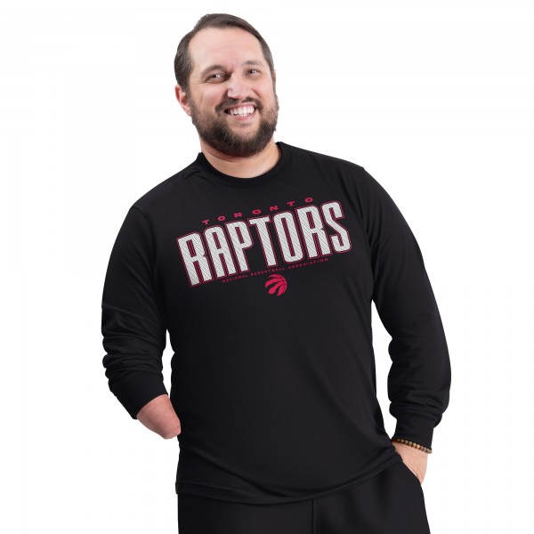 Toronto Raptors G-III Sports by Carl Banks Black Adaptive Printed Mesh Effect Long Sleeve T-Shirt