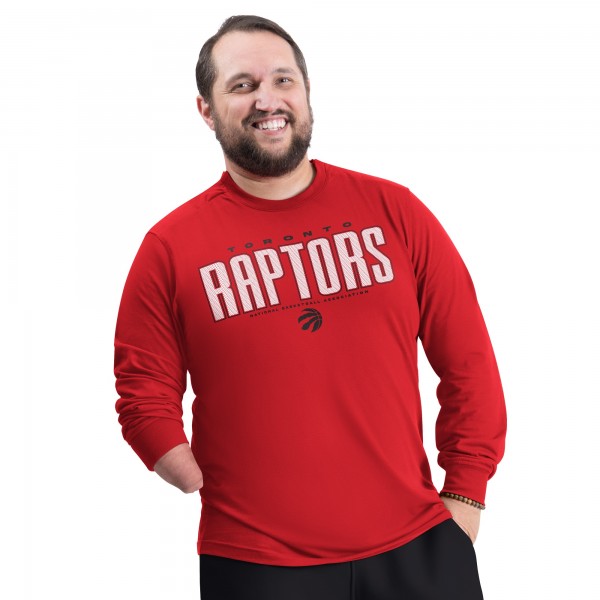 Toronto Raptors G-III Sports by Carl Banks Red Adaptive Printed Mesh Effect Long Sleeve T-Shirt