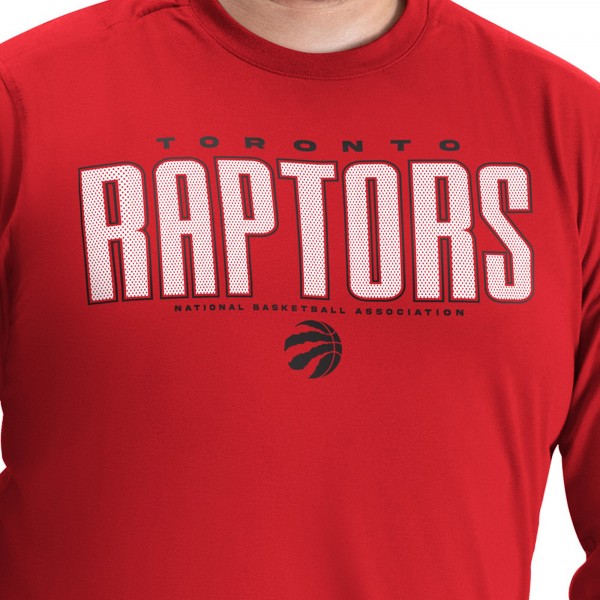 Toronto Raptors G-III Sports by Carl Banks Red Adaptive Printed Mesh Effect Long Sleeve T-Shirt