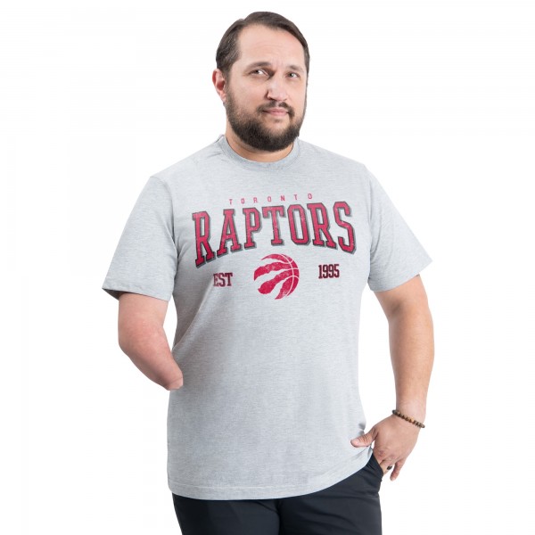 Toronto Raptors G-III Sports by Carl Banks Gray Adaptive Classic Team Spirit Short Sleeve T-Shirt