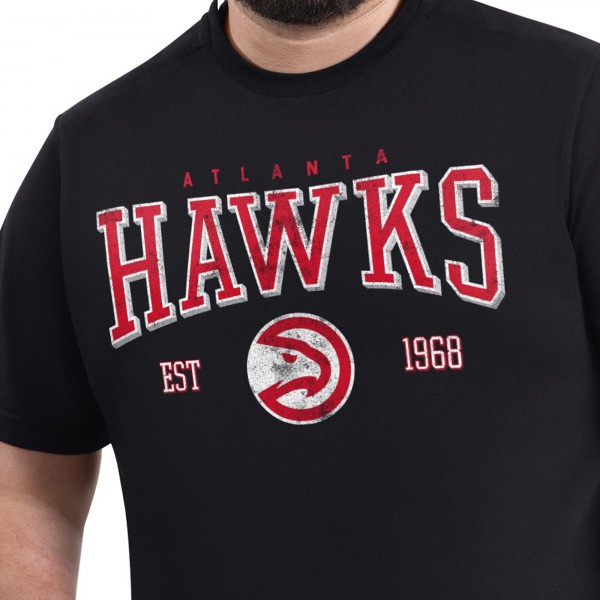 Футболка Atlanta Hawks G-III Sports by Carl Banks Black Adaptive Classic Team Spirit