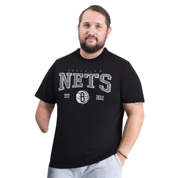 Brooklyn Nets G-III Sports by Carl Banks Black Adaptive Classic Team Spirit Short Sleeve T-Shirt