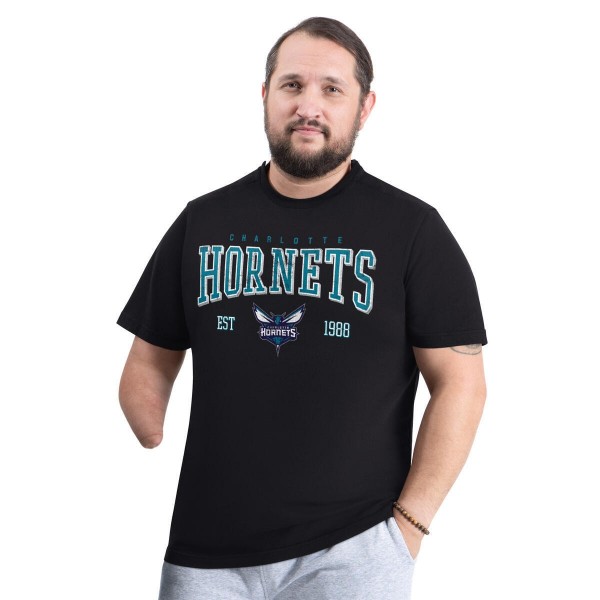 Charlotte Hornets G-III Sports by Carl Banks Black Adaptive Classic Team Spirit Short Sleeve T-Shirt