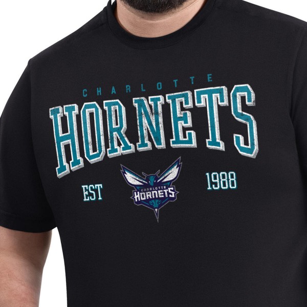 Charlotte Hornets G-III Sports by Carl Banks Black Adaptive Classic Team Spirit Short Sleeve T-Shirt