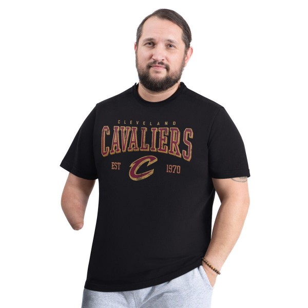 Cleveland Cavaliers G-III Sports by Carl Banks Black Adaptive Classic Team Spirit Short Sleeve T-Shirt