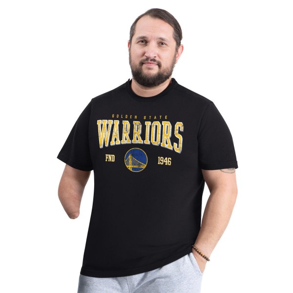 Golden State Warriors G-III Sports by Carl Banks Black Adaptive Classic Team Spirit Short Sleeve T-Shirt